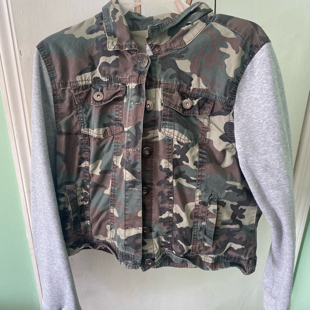 camo button up